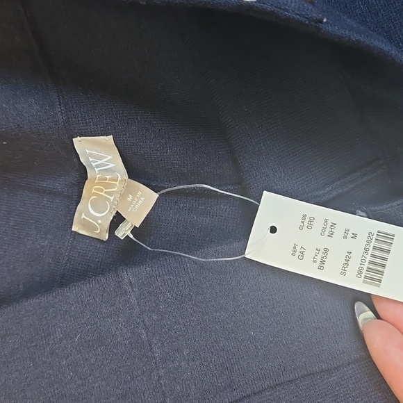 J.Crew Delaney Sailor Sweater Pant Medium NWT Wide Leg Navy Full Length Nautical - Picture 4 of 5